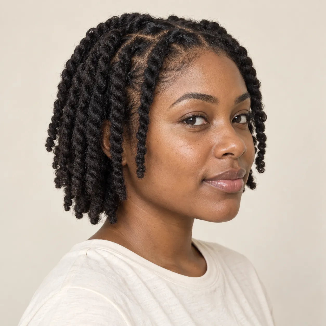 Editorial reference showing longer individual two-strand twists.